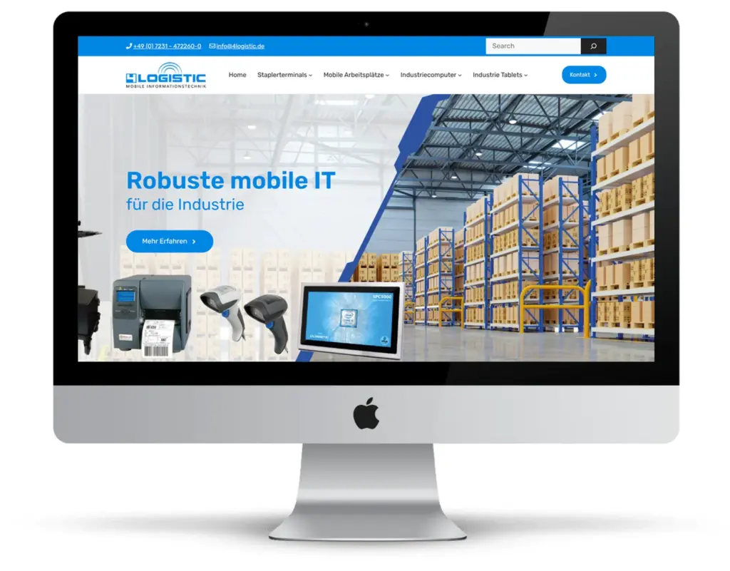 Website von 4logistic