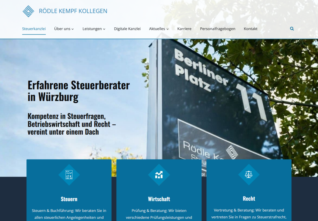 Website von Rödle Kempf Kollegen