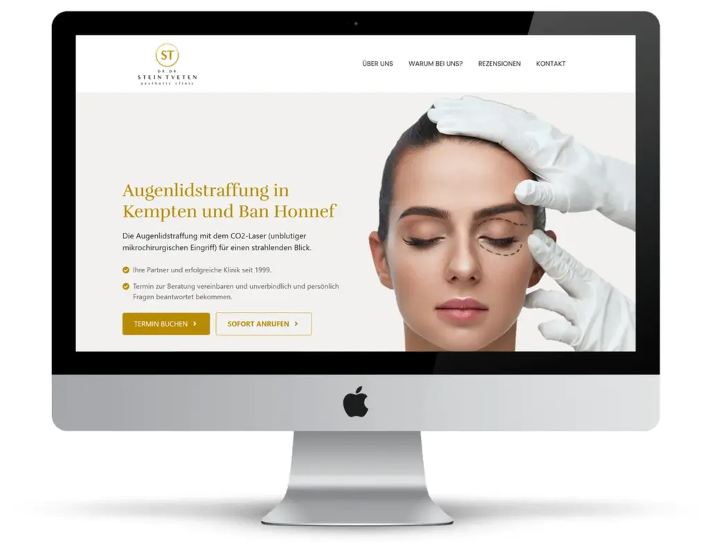 Website von Dr. Dr. Stein Tveten clinic GmbH